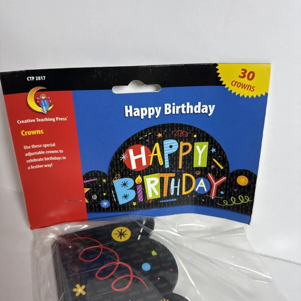 CREATIVE TEACHING PRESS (30 PACKS) Happy‎ Birthday Crowns Party Supplies 24